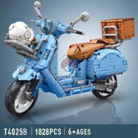 Đồ chơi lắp ráp xe máy TGL loại Classic Piaggio 300 Vespa xếp hình với 1828 mảnh T4025B