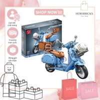 Đồ chơi lắp ráp xe máy TGL loại Classic Piaggio 300 Vespa xếp hình T4025 với 1828 mảnh