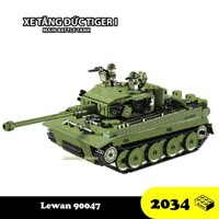 Đồ chơi Lắp ráp Xe Tăng Đức tiger I, Lewan 90047 Main battle tank, Xếp hình thông minh, Mô hình xe tăng [2036 mảnh]