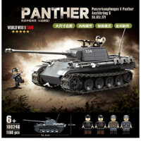 Đồ chơi Lắp ráp xe tăng Đức Panzer V, Quanguan 100246 Panzerkampfwagen Tank