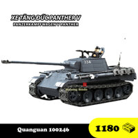 Đồ chơi Lắp ráp xe tăng Đức Panzer V, Quanguan 100246 Panzerkampfwagen Tank, Xếp hình thông minh, Mô hình xe tăng