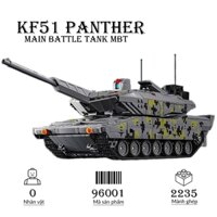 Đồ chơi Lắp ráp Xe tăng KF51 Panther, 12Go 96001 Main battle tank, Xếp hình thông minh, mô hình quân sự