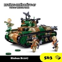 Đồ chơi Lắp ráp Xe Tăng T-97, Sluban B1107 Medium Tank, Xếp hình thông minh, Mô hình quân sự [563 mảnh ghép]