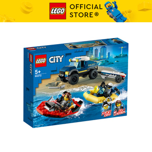 Đồ chơi lắp ráp xe thuyền cảnh sát truy đuổi tội phạm trên sông Lego city 60272