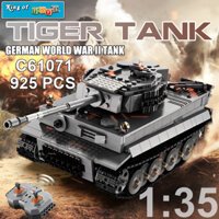 Đồ Chơi Lắp Ráp Xếp Hình Điều Khiển Từ Xa RC Technic Mô Hình Xe Tăng TIGER TANK CaDA C61071 Với 925 PCS
