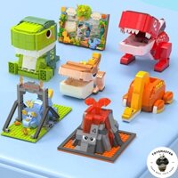 Đồ Chơi Lắp Ráp Xếp Hình Mô Hình Khủng Long Bạo Chúa Dinosaur T-rex Hộp Bút,Khung Tranh,Giá Đỡ Điện Thoại Jaki 51001