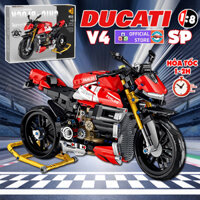 Đồ Chơi Lắp Ráp Xếp Hình Mô Hình Xe Moto Ducati Panigale V4SP Tỉ Lệ 1:8 Model 672006 Với 981+ Mảnh Ghép