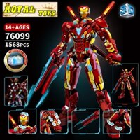 Đồ Chơi Lắp Ráp Xếp Hình Mô Hình Người Sắt Iron Man Mecha MK50 Avengers Alliance NO.76099 Với 1568 PCS - Đồ Chơi Cho Bé