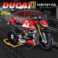 Đồ Chơi Lắp Ráp Xếp Hình Mô Hình Trưng Bày Siêu Xe Máy Motor Phân Khối Lớn DUCATI Streetfighter V4 No.672006 Với 981PCS