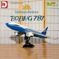Đồ Chơi Lắp Ráp Xếp Hình Mô Hình Trưng Bày Máy Bay Vận Tải Hành Khách Boeing 787 No.DK80009 Với 1340+ Mảnh Ghép