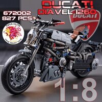 Đồ Chơi Lắp Ráp Xếp Hình Mô Hình Xe Máy Motor Ducati Diavel 1260 No.672002 Với 827 Mảnh Ghép Phiên Bản Tỉ Lê 1:8