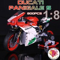 Đồ Chơi Lắp Ráp Xếp Hình Mô Hình Xe Máy Motor Ducati PanigaleS No.672001 Với 800+Mảnh Ghép Phiên Bản Tỉ Lê 1:8