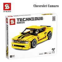 Đồ Chơi Lắp Ráp Xếp Hình Siêu Xe Kéo Cót Chạy Đà Chevrolet Camaro – SY BLOCK SY8200