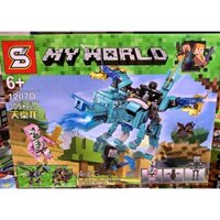 Đồ Chơi Lắp Ráp Xếp Hình Minecraft Rồng Xanh Thế Hệ Mới 1207-305 mảnh