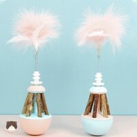 Đồ chơi lật đật gỗ cho mèo