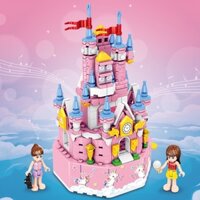 Đồ chơi Lâu đài búp bê Công Chúa Lego cho bé gái có nhạc chuyển động Quà sinh nhật cho bé