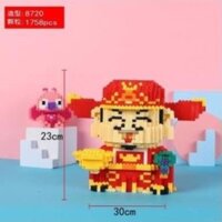 Đồ Chơi Lê Gô Xếp Hình Lắp Ráp 3D Mô Hình Thần Tài Cầm Vàng