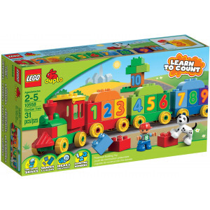 Bộ xếp hình Xe lửa học số Lego 10558