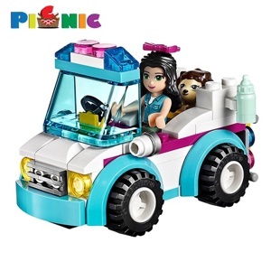 Bộ lắp ráp Xe cấp cứu thú nuôi Lego Friends 41086