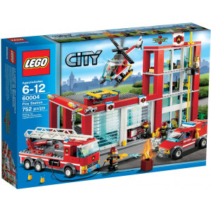 Bộ xếp hình Sở cứu hỏa thành phố Lego City 60004
