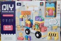 Đồ chơi lego: bộ lắp ghép xếp khối xe công trình (Xe cần cẩu), dùng pin, 6ages+ No. FZ-8007