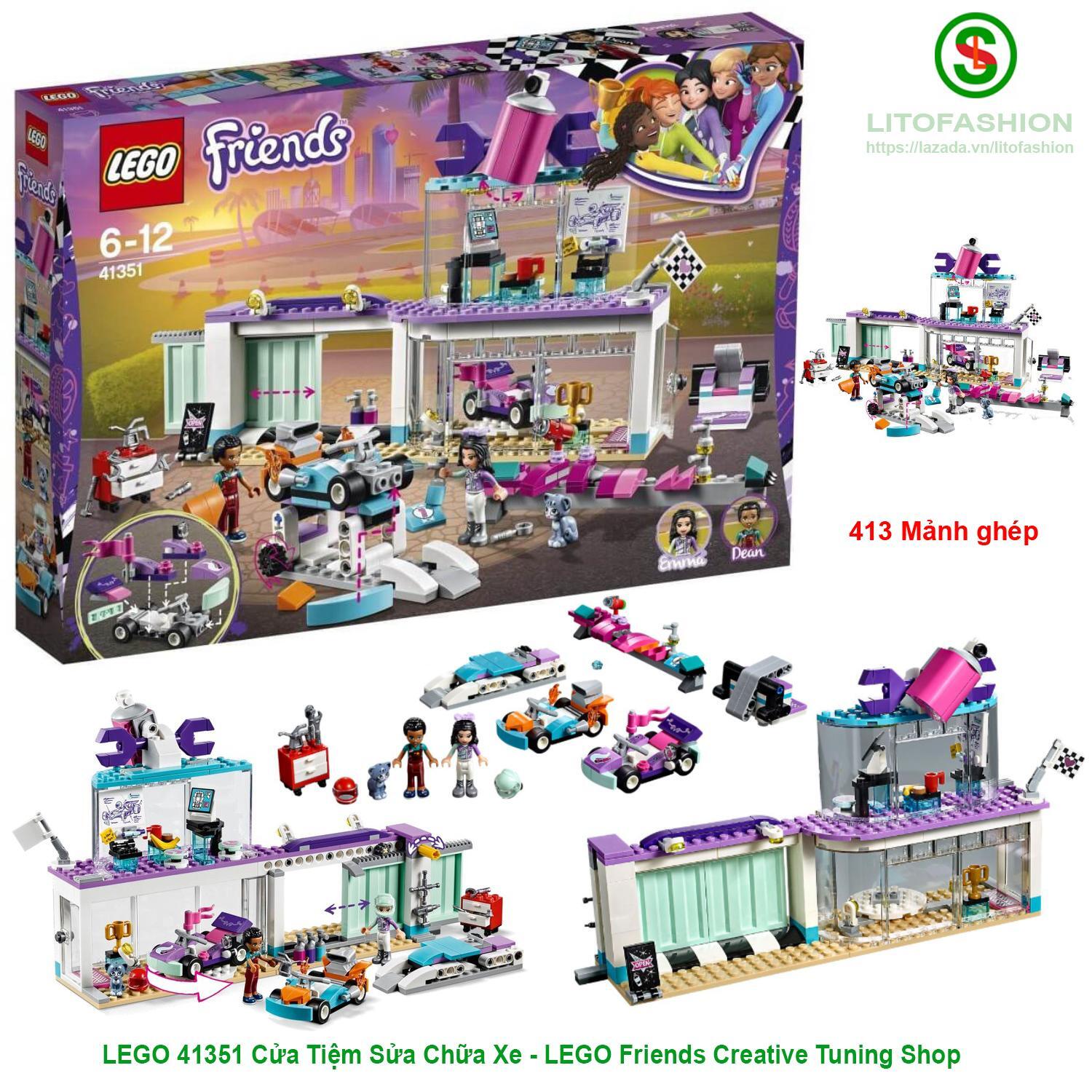 Đồ chơi Lego Friends 41351 - Cửa tiệm sửa chữa xe (413 Mảnh ghép)