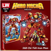Đồ chơi Lego Ironman Lắp Ráp Xếp Hình Mô Hình Robot Hulkbuster Iron Man Người Sắt MK44 568 chi tiết