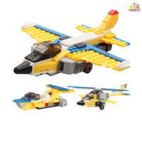 Đồ chơi LEGO lắp ráp máy bay 3 trong 1, nhựa ABS, tăng cường khả năng tư duy, trí tuệ cho bé.