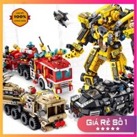 ĐỒ CHƠI LEGO LẮP RÁP ROBOT, THUYỀN, MÁY BAY, XE TẢI 12 TRONG 1 - PANLOS XẾP HÌNH THÔNG MINH - 500+ MẢNH GHÉP
