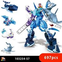 Đồ chơi Lego lắp ráp Robot biển cả, Sembo Block 103254-57 Sea Robot (619pcs)
