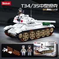 Đồ Chơi lego Lắp Ráp Xe Tăng Nga Cỡ Vừa t34 / 85 Cho Bé Trai