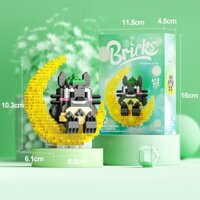 Đồ chơi Lego Phát Sáng - Mô Hình Lego lắp ráp có đèn Tororo người hàng xóm thân thiện, Gấu nâu, Thỏ hồng ôm trái tim