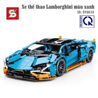 Đồ chơi Lego technic lắp ráp mô hình siêu xe Lamborghini màu xanh