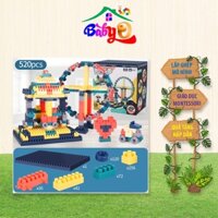 Đồ chơi lego thông minh, đồ chơi xếp hình, Bộ lego  xây dựng 520 chi tiết, đồ chơi lắp ghép cho bé