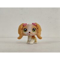 Đồ chơi Littlest Pet Shop màu vàng Spaniel Cocker Dog Pink Bow #7863 Bộ sưu tập hình LPS
