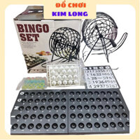 Đồ chơi LÔ TÔ BINGO Lồng sắt 48 tờ 90 số / 18 tờ 75 số đồ chơi giải trí ngày tết (Có sẵn)