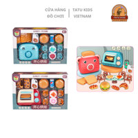 Đồ Chơi - Lò Vi Sóng và Máy Nướng Bánh Mì - Tatu Kids - Kèm theo bánh mì, bàn ăn