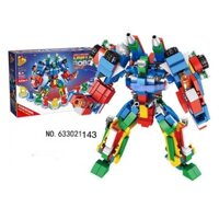 Đồ Chơi logo xe cứu hoả 557 mảnh ráp robo số 12 in1các chi tiết lắp ghép được 12 xe hoặc ráp thành 01 con robot to 573 m