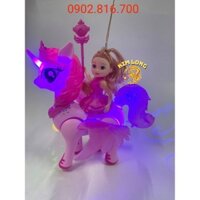 Đồ chơi lồng đèn trung thu cho bé gái hình ELSA NỮ HOÀNG BĂNG GIÁ VÀ BÚP BÊ CƯỠI NGỰA PONY tặng pin nhạc đèn CÓ SẴN