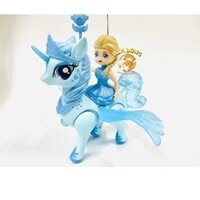 Đồ chơi lồng đèn trung thu cho bé gái hình ELSA NỮ HOÀNG BĂNG GIÁ VÀ BÚP BÊ CƯỠI NGỰA PONY tặng pin nhạc đèn CÓ SẴN (Có