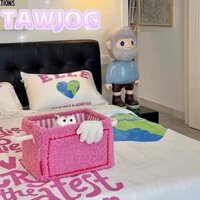 Đồ chơi lưu trữ TAWJOG, Thiết kế thích hợp Giỏ đựng đồ dung tích lớn, Phân loại hoạt hình mắt to có thể gập lại