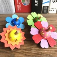 đồ chơi màu gỗ gỗ trẻ em bằng gỗ của đồ chơi truyền thống xoay con quay hồi chuyển đồ chơi hoài cổ đồ chơi nhỏ Đồ chơi bằng gỗ