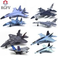 Đồ chơi máy bay chiến đấu RGFV, Diecast với âm thanh nhẹ Mô hình máy bay Aviao, Trang trí bàn Pullback & Go F16 F22 F35 Đồ chơi máy bay phản lực mô phỏng Đồ chơi trẻ em
