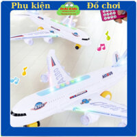 Đồ chơi máy bay điều khiển từ xa cỡ lớn phát nhạc, máy bay mô hình a380 có đèn led cho bé