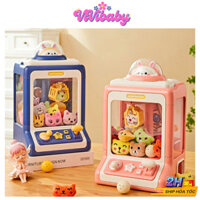 Đồ Chơi Máy Gắp Thú Bông Có Hiệu Ứng Nhạc và Đèn Tặng Kèm Gấu Bông Máy Gắp Thú Mini Máy Gắp Gấu- Đồ Chơi VIVI BABY