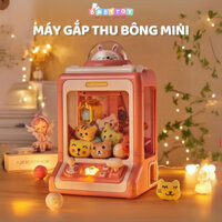 Đồ chơi máy gắp thú bông mini có nhạc và đèn Tặng kèm gấu bông BT36