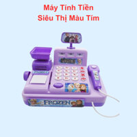 Đồ chơi máy tính tiền màu tím cho bé chơi đồ hàng cùng bạn bè