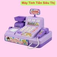 Đồ Chơi Máy Tính Tiền Siêu Thị Máy Tính Tiền Cho Bé Màu Tím cho bé làm quen với các phép tính tăng khả năng tư duy