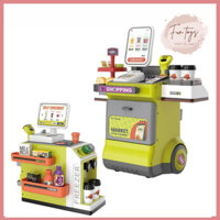 Đồ Chơi Máy Tính Tiền Siêu Thị Có Máy Quẹt Thẻ và Quầy Bán Cà Phê Bằng Nhựa ABS Cao Cấp Cho Trẻ Em