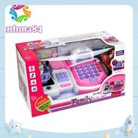 ĐỒ CHƠI MÁY TÍNH TIỀN SIÊU THỊ mini màu hồng - No.5901 - tặng pin - anhma84 store